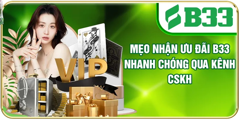 Mẹo nhận ưu đãi B33 nhanh chóng qua kênh CSKH
